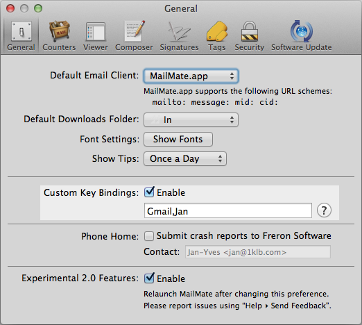 Also using the GMail custom bindings. Those are separated by a comma, incidentally.